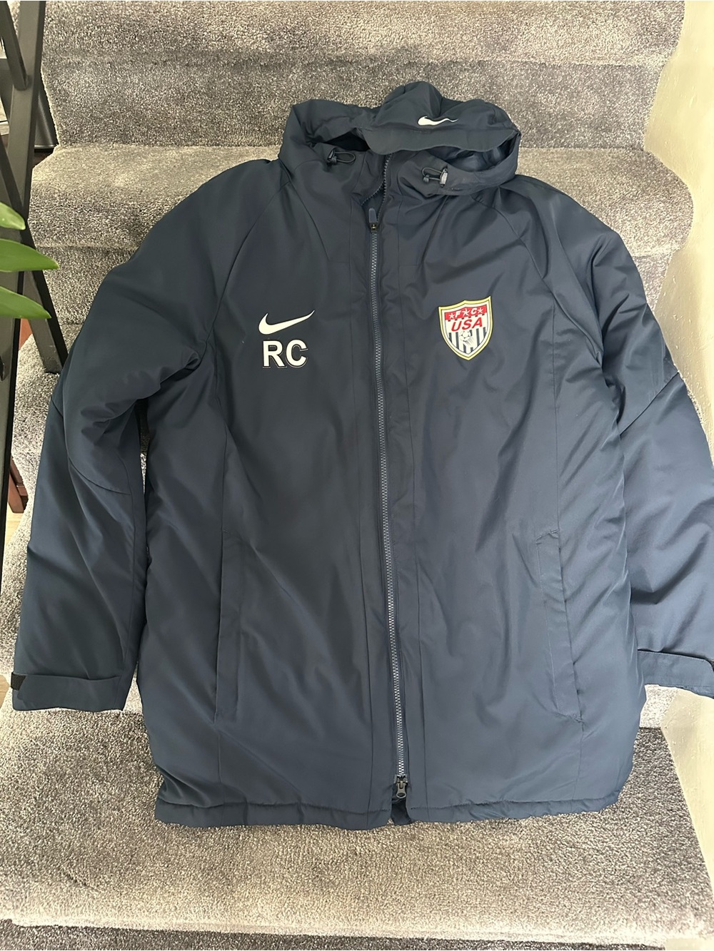 Nike US Soccer Acedemy 18 Sideline Crest Hooded Performance puffer Jacket